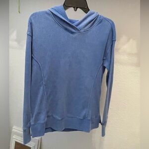 Jockey Women’s XS Oversized Textured Blue Hooded Top